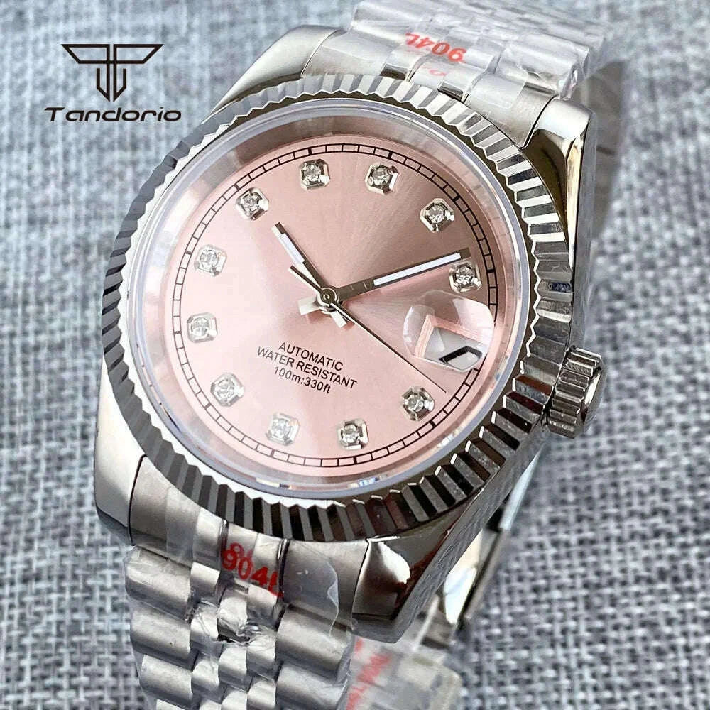 tandorio-sapphire-pink-sunburst-steel-36mm-nh35-automatic-watch-for-lady-diamond-marks-39mm-men-wristwatch-date-lume-mechanicalkimlud-womens-fashion-34610418