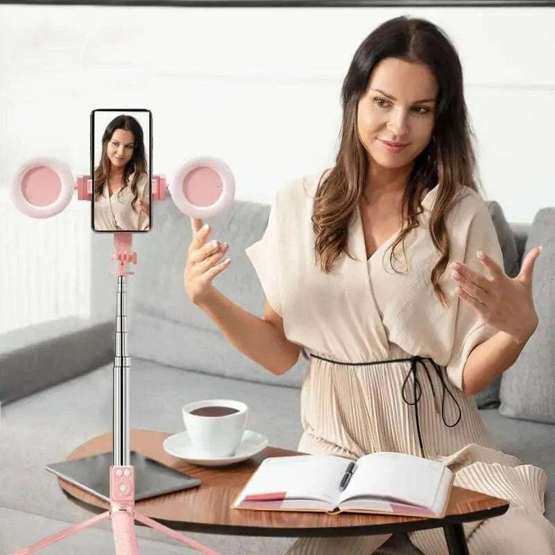 selfie-stick-tripod-with-light-67inch-height-portable-wireless-remote-phone-tripod-for-travel-cell-phone-holder-travel-phonekimludkimlud-35567511
