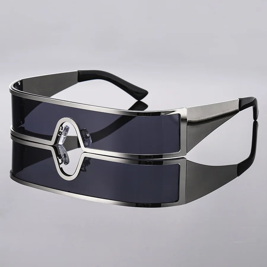 Cyberpunk Sunglasses Narrow Frames — Black | KIMLUD