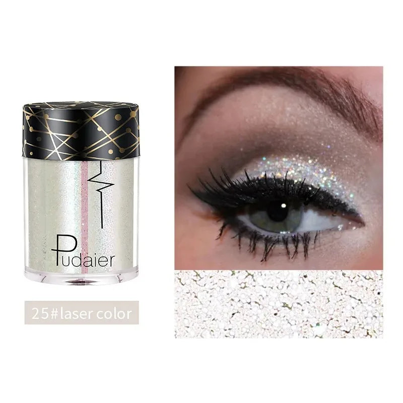 36 Colors Monochrome Eyeshadow Glitter Sequins High Gloss Face Body Glitter Pearlescent Easy-to-color Eye Shadow Festival Makeup