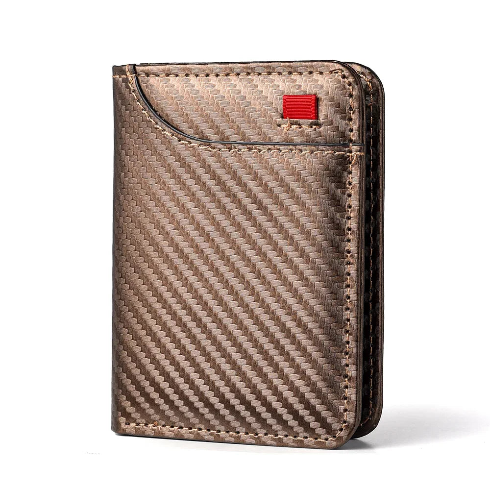Portable Carbon Fiber Super Slim Soft Wallet PU Leather Mini Credit Card Purse Card Holder Men Wallet Thin Small Short Money Bag