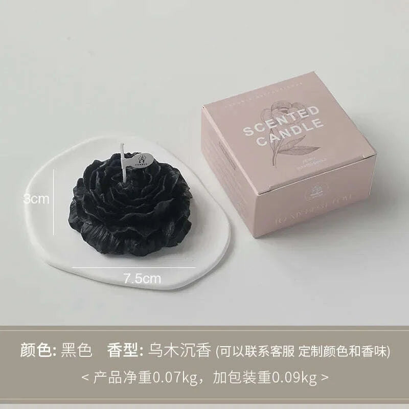 KIMLUD, Creative Peony Candle Floral Fragrance Mothers Day Gift Idea Handmade Soy Wax Aromatherapy for Home Decor Favor Present, KIMLUD Womens Clothes