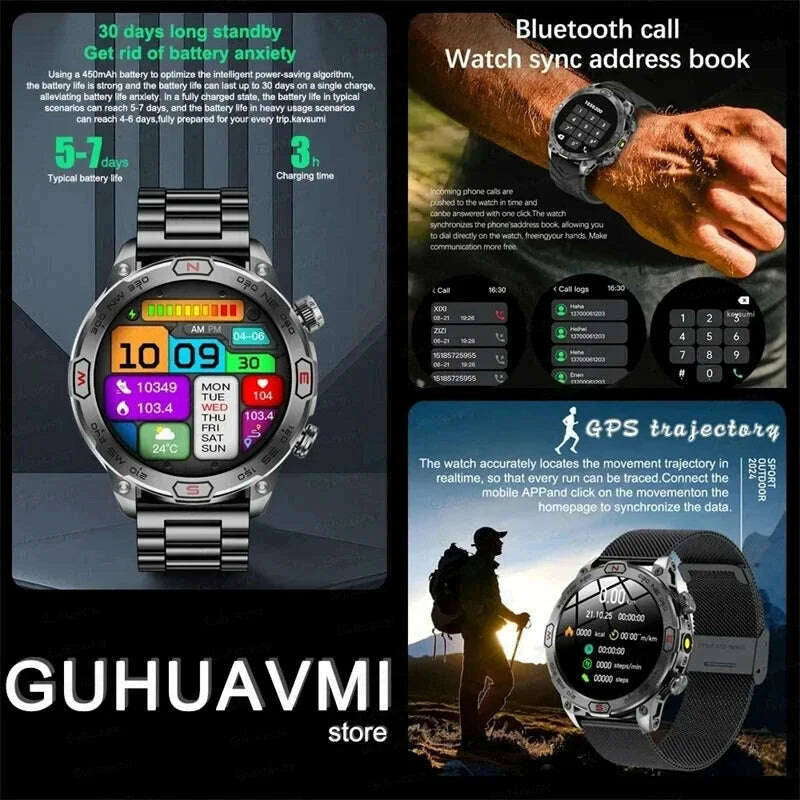 for-huawei-xiaomi-outdoor-sport-gps-smart-watch-men-143-466466-hd-amoled-screen-ip68-waterproof-bluetooth-call-smart-watcheskimlud-womens-fashion-34607013