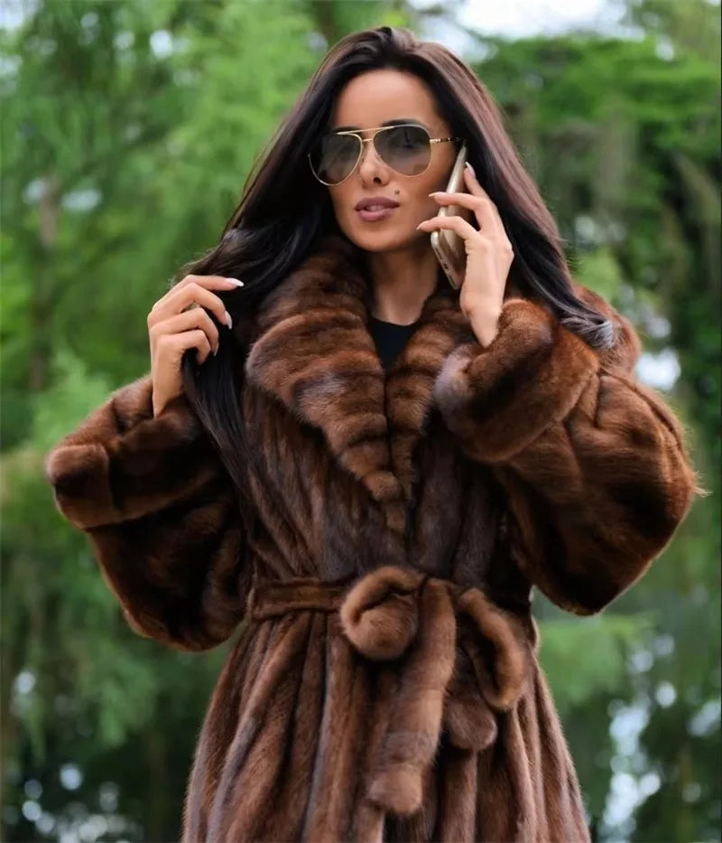 Mink Fur Coat – Full Pelt – Long Coat | KIMLUD