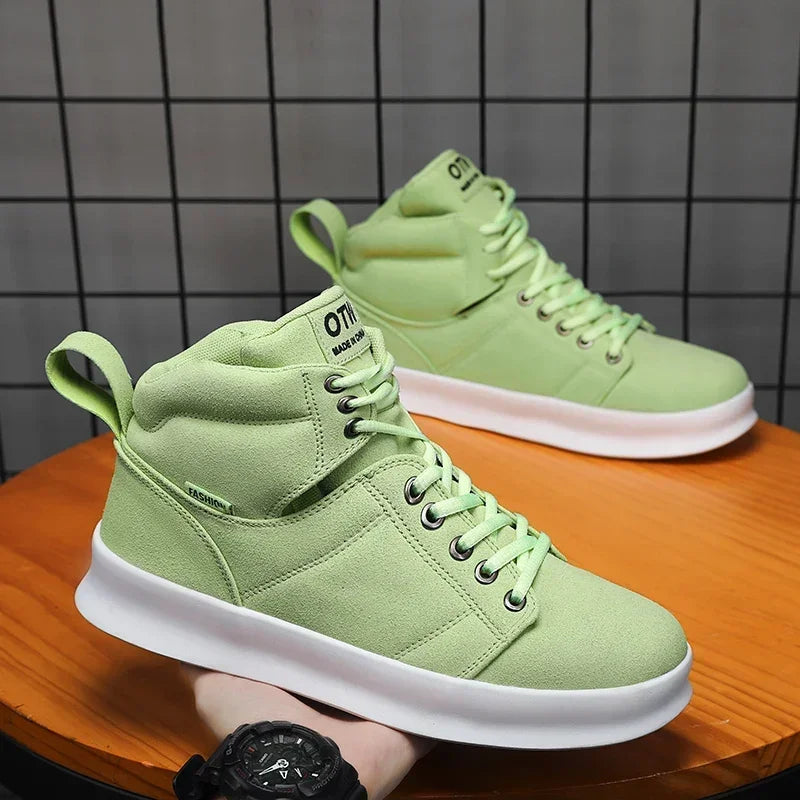 Sneakers men Flat Platform Shoes Fashion Breathable Thick bottom Running Casual High Top Shoes Ladies