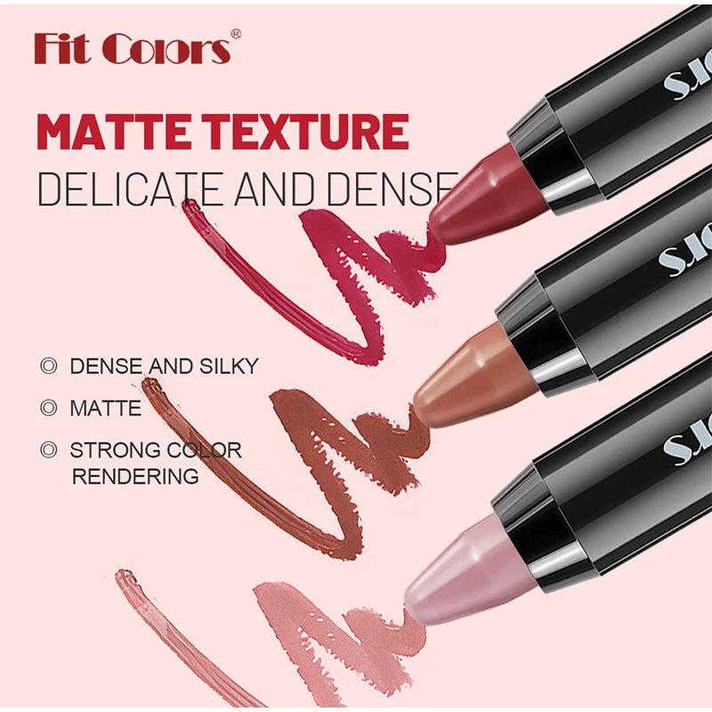 Matte Brown Lip Liner Pencil Lip Outline Contouring Lasting Waterproof Lipstick Crayon Pigments Moisturizing Lip Balm Cosmetics