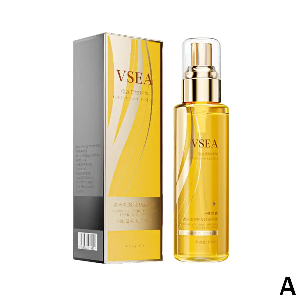 Essential Oil Hair Spray Repair Dry Anti-Frizz Smooth — Golden Amber | KIMLUD