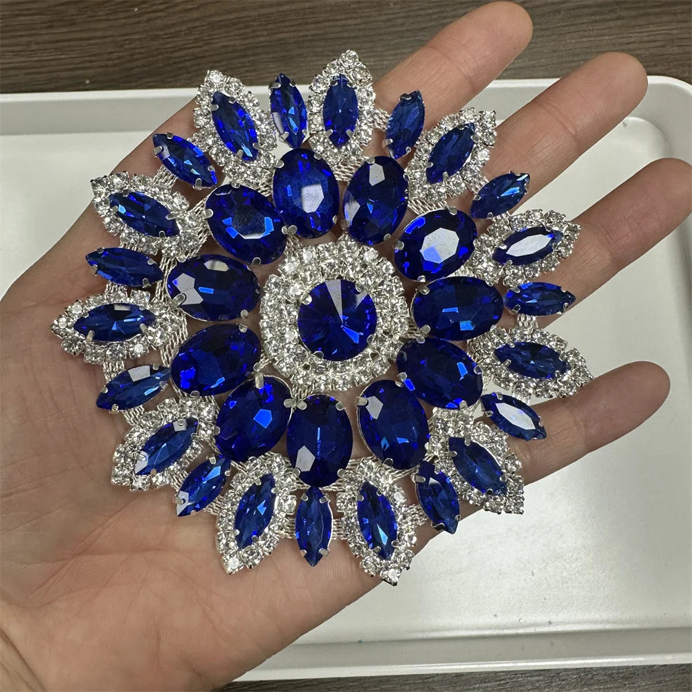 1PCS rhinestone round crystal jewelry wedding appliques for dresses