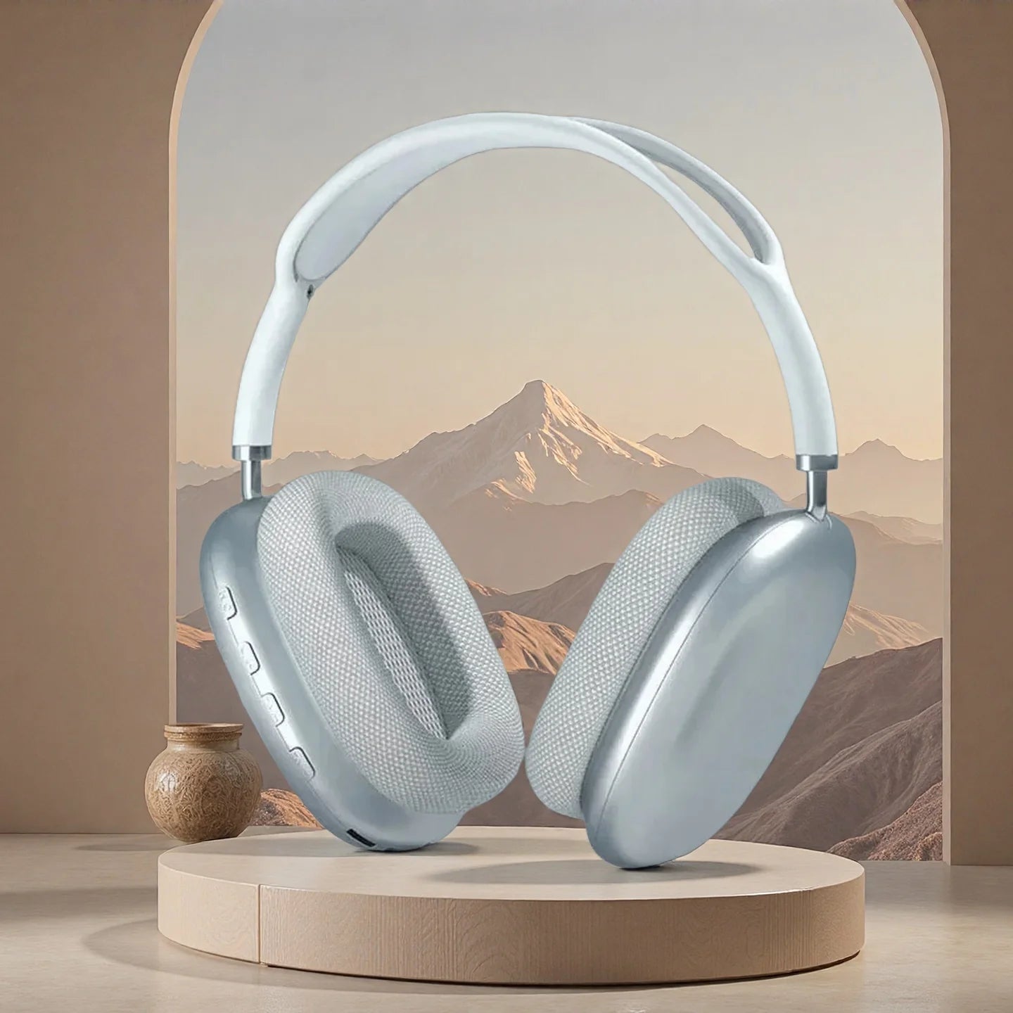 Bluetooth Wireless Headset Sporty — Silver-Blue | KIMLUD