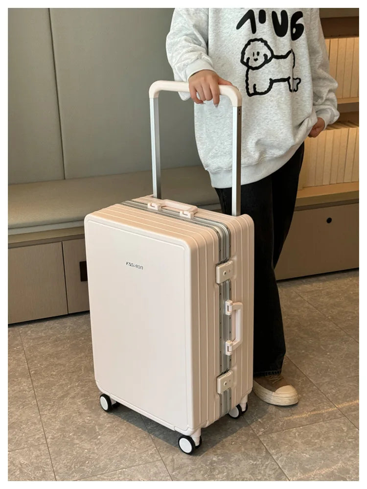 Aluminium Frame Travel Luggage Carry-On With Mute Wheels — Slate Gray | KIMLUD