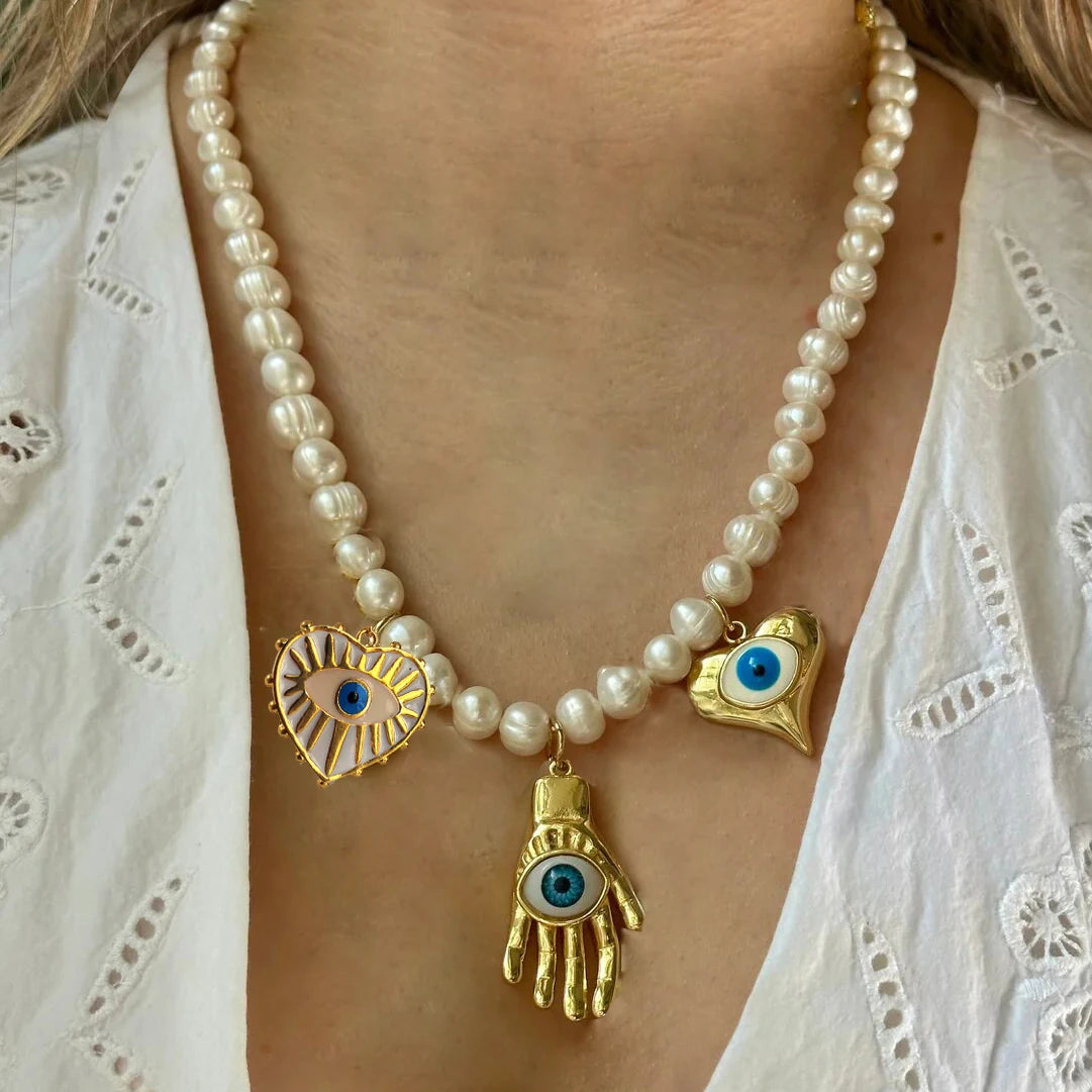 Pearl Multi-Layer Statement Necklace — Ivory | KIMLUD