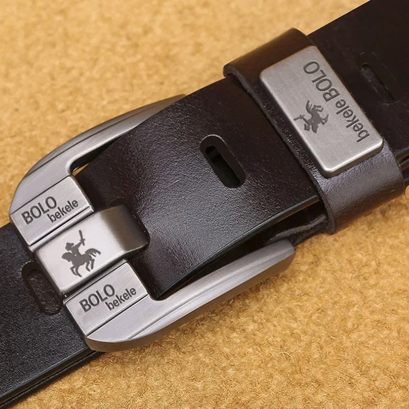 100% Genuine Leather Belt for Men Luxury Brand Designer High Quality Alloy Pin Buckle Belts for Jeans Business 2025 Cowskin Belt