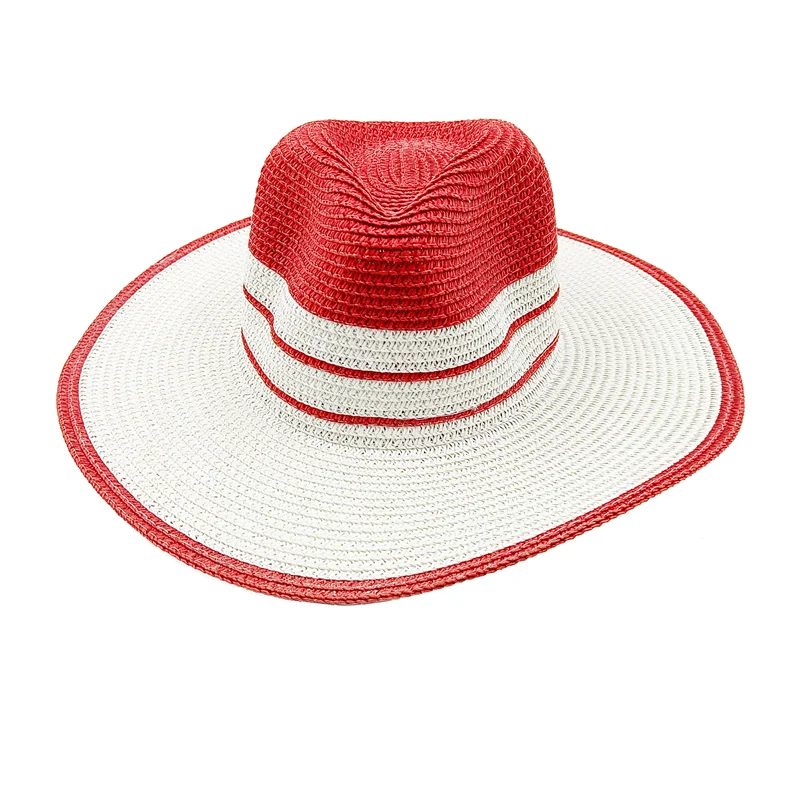 Rainbow Hat Women's Colorful Big Eave Straw Hat Summer Sunscreen Sunshade Hat Tourism Sun Hat Beach Hat Wholesale - KIMLUD