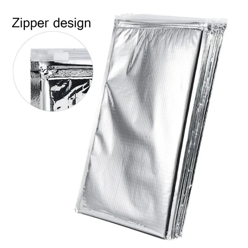 Relchoor 5pcs Insulated Food Storage Bag Aluminum Foil Insulated Reusable Bag Thermal Cooler Silver Outdoor Kitchen Food Bags