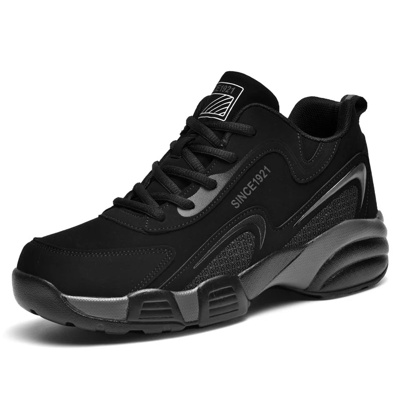 Corduroy Sneakers Casual Thick-Bottom Walking Shoes — Black | KIMLUD