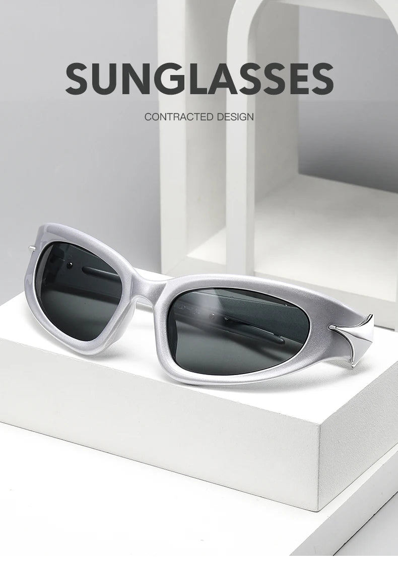 Y2K Punk Sunglasses Anti Light UV400 — Black | KIMLUD