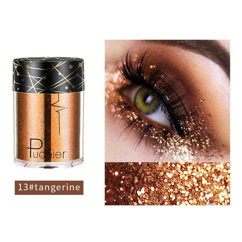36 Colors Monochrome Eyeshadow Glitter Sequins High Gloss Face Body Glitter Pearlescent Easy-to-color Eye Shadow Festival Makeup