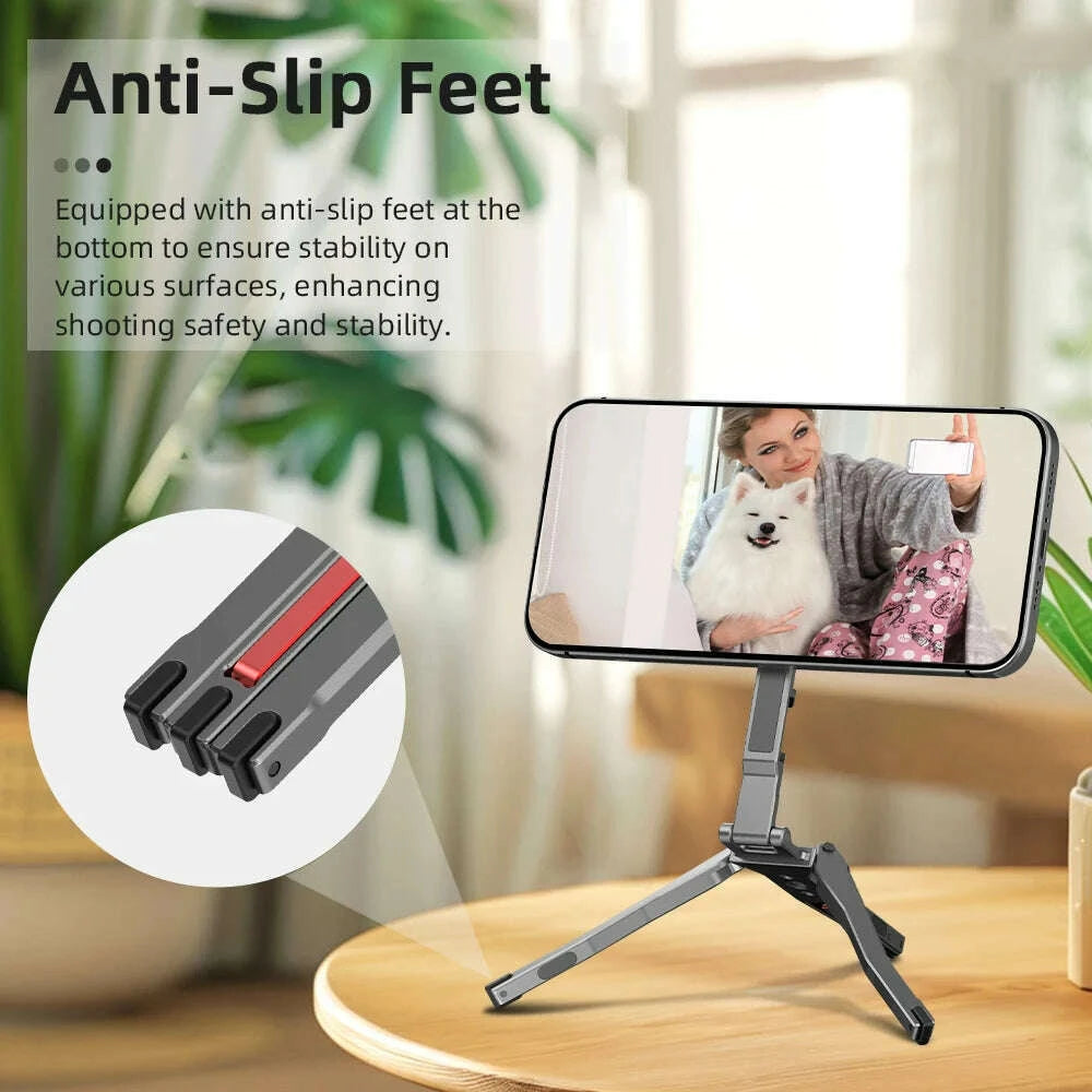 flymile-magnetic-selfie-stick-tripod-for-magsafe-iphone-16-15-14-13-12-pro-max-samsung-phone-foldable-desktop-tripod-14-holeskimlud-womens-fashion-34604846