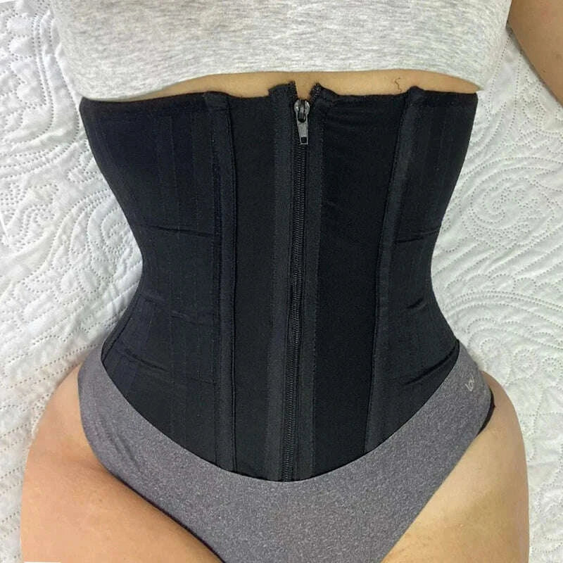 double-compression-adjustable-zipper-body-sculpting-steel-bone-abdomen-belt-rubber-waist-beltkimlud-womens-fashion-34621002