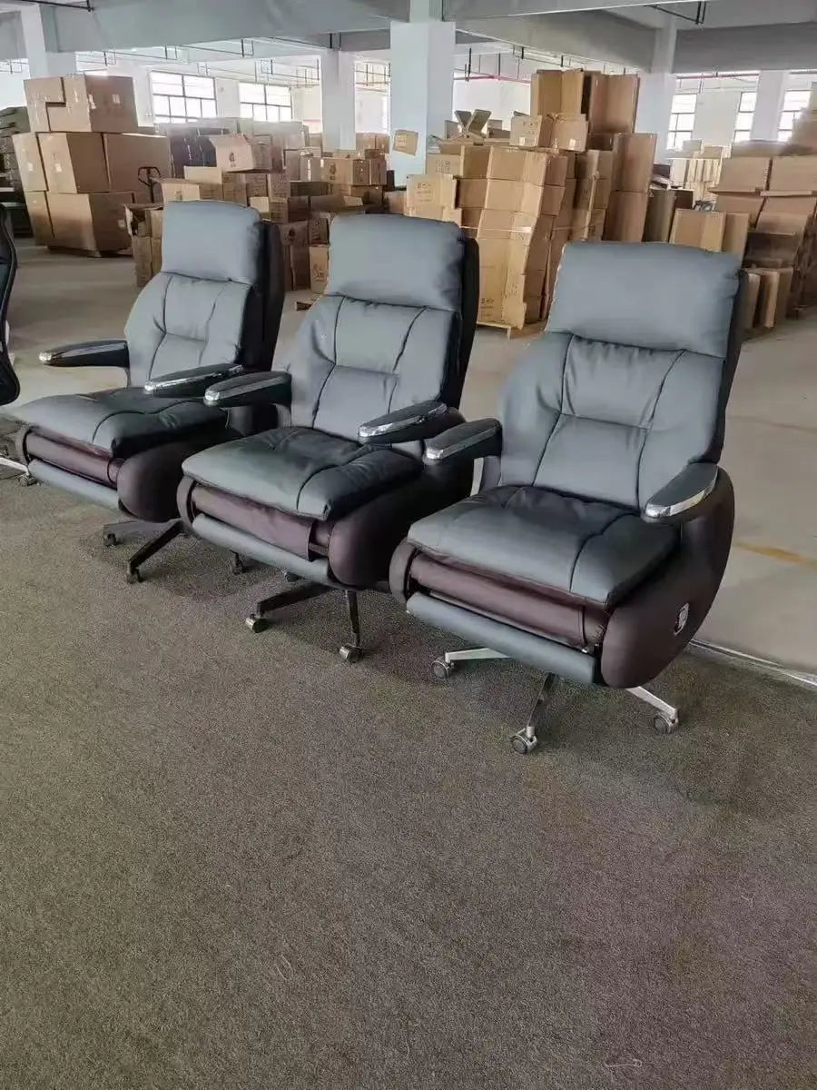 Electric Massage Office Chair, Reclining From 90-160°, with Button Control for Micro-vibration Massage, Suitable for Office Use.