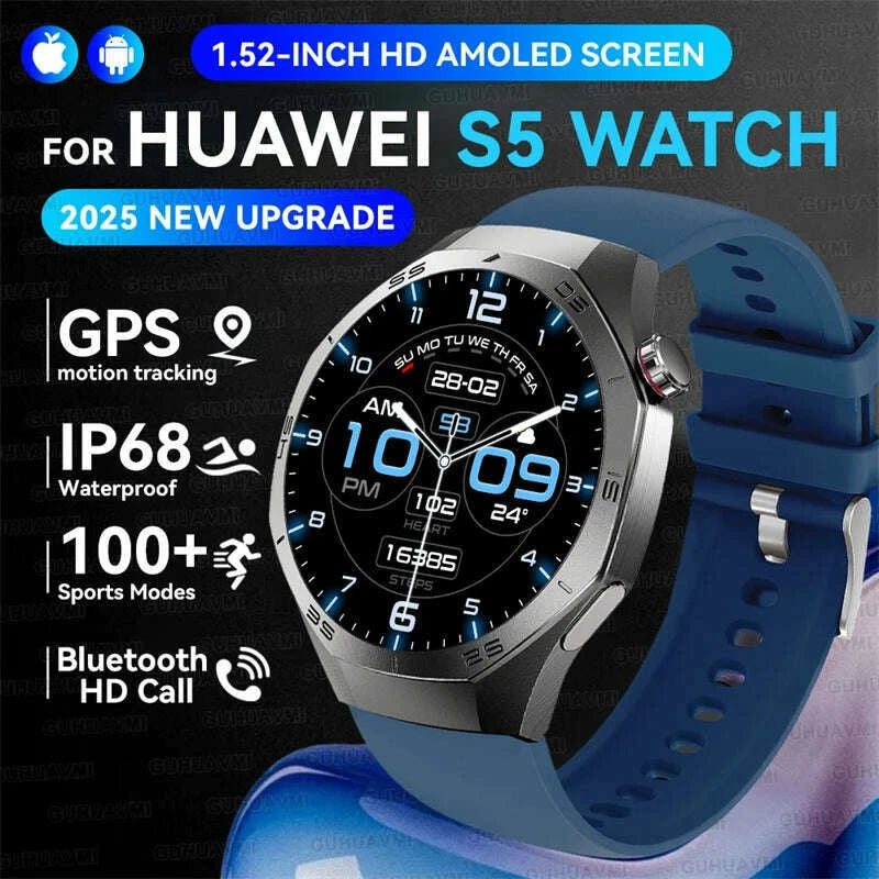 2025new-guhuavmi-gt5-pro-smart-watch-men-hd-amoled-screen-gps-motion-trajectory-heartrate-bluetooth-call-152-smartwatch-ip68kimlud-womens-fashion-34609102