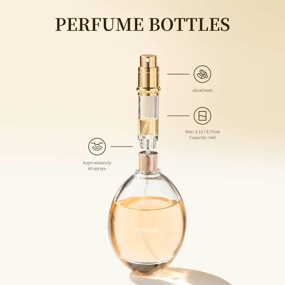 5ml Leather Perfume Atomizer Portable Liquid Cosmetics Containers Traveling Mini Perfume Refillable Bottles Empty Spray