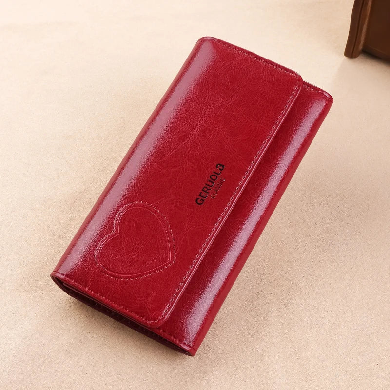 Wallet – RFID Anti-Theft – Leather Split Cow – Large Capacity | KIMLUD