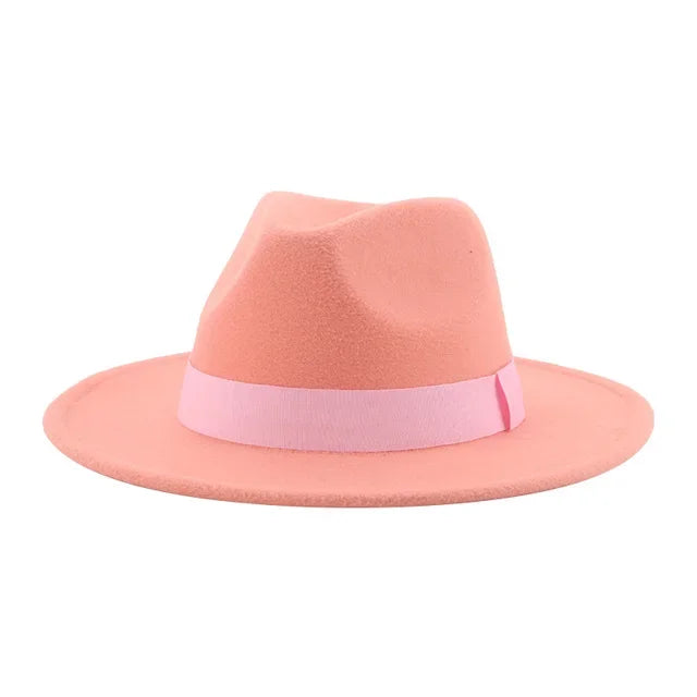 Fedora Hat – Unisex Decorative – Cotton-Polyester | KIMLUD