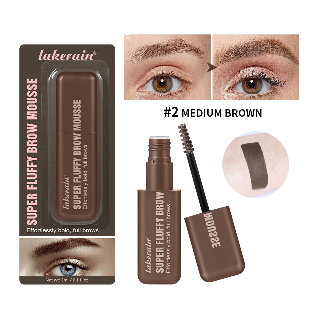 Waterproof Eyebrow Mousse Superfluff Volumizing Brow Thick Fluffy Brows Soft Long-lasting Makeup Fluffy Thick Eyebrows Makeup