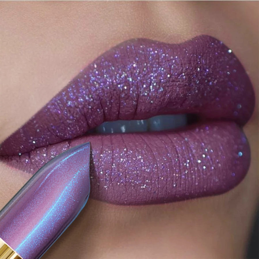Glitter Lip Gloss Diamond Shine — Iridescent Purple-Lilac | KIMLUD