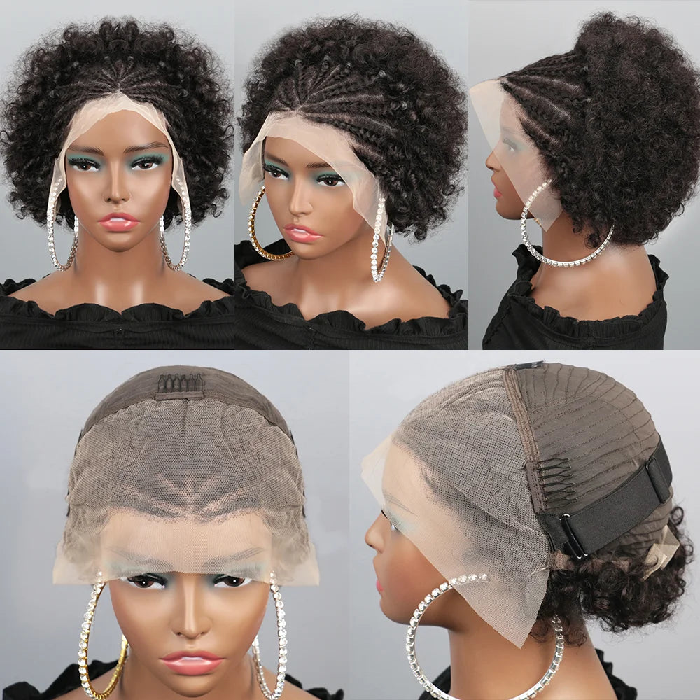 Lace Front Wig – Afro Puff Kinky Curly 13x4 – 98% Human Hair | KIMLUD
