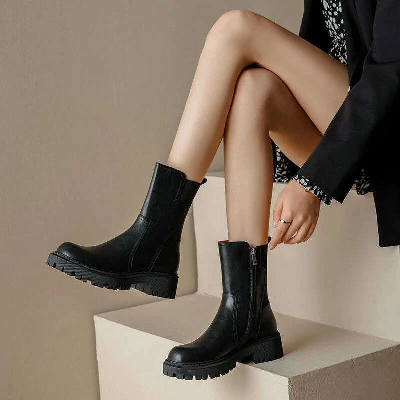 womens-half-high-boots-brown-round-toe-ladies-mid-calf-shoes-chelsea-flat-comfortable-and-elegant-winter-2024-novelty-cosplaykimlud-womens-fashion-34601735