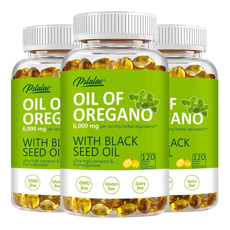Oregano Oil - Immune and Antioxidant Support Supplement To Help Sustain Overall Well-Being, Healthy Intestinal Flora