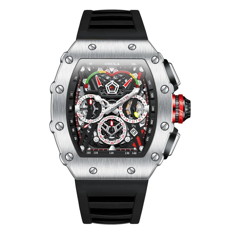 Sport Watch Quartz Chronograph Luminous — Black | KIMLUD