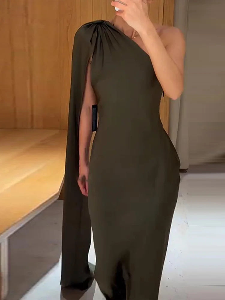 Sexy Strapless Ribbon Long Dresses Women Fashion Solid Sleeveless High Waist Slim Maxi Robes Female Chic Evening Party Dress