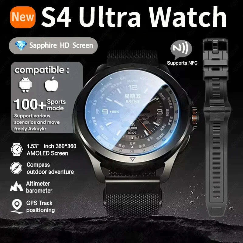 new-s4-ultra-outdoor-sports-men-watches-hd-amoled-display-gps-track-altimeter-heart-rate-bluetooth-call-waterproof-smart-watchkimlud-womens-fashion-34615585
