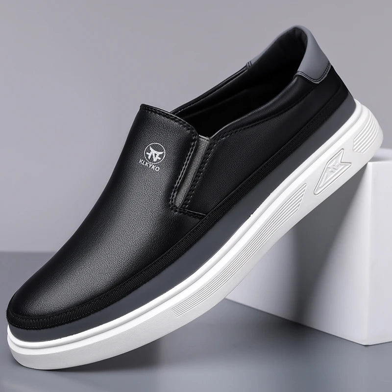 Men's Casual Shoes – Slip-On Driving Moccasin – Leather | KIMLUD