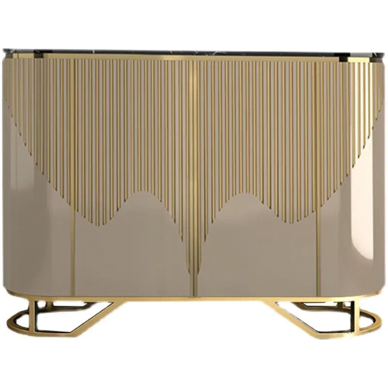 Gold-Toned Cabinet French Narrow Space-Saving — Gold | KIMLUD