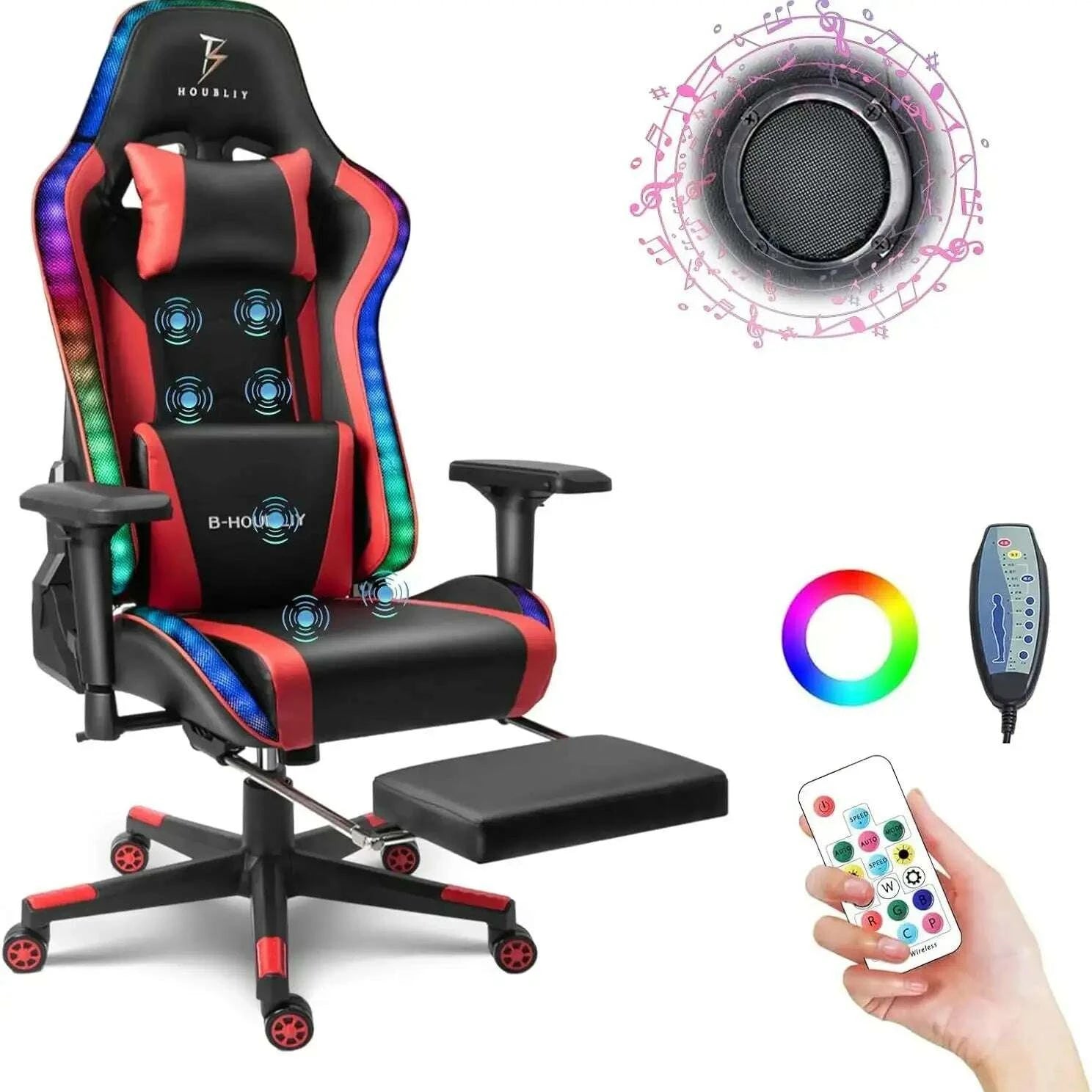 massage-gaming-chair-with-speakers-and-rgb-led-lights-ergonomic-computer-gaming-chair-with-lumbar-support-swivel-adjustablekimludkimlud-35573690