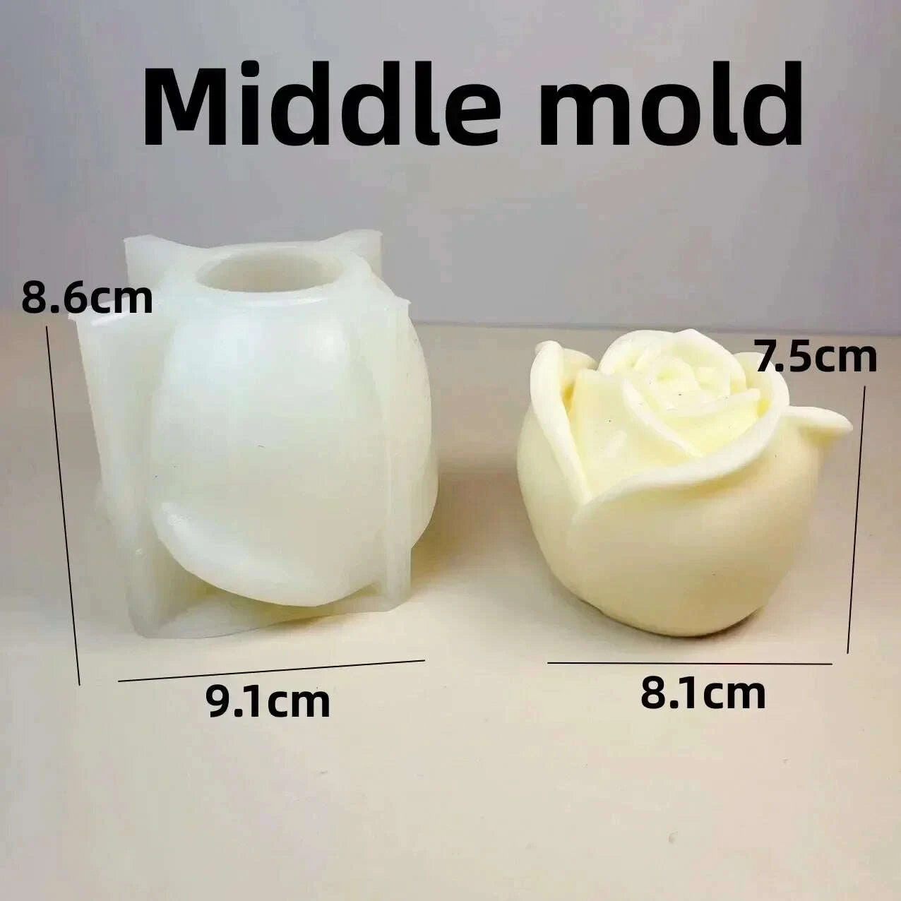 KIMLUD, Peony Rose Bud Bouquet Candle Silicone Mold Peony Flower Clusters Candle Mould Christmas Gift Flower Bundle Resin Gypsum Molds, KIMLUD Womens Clothes