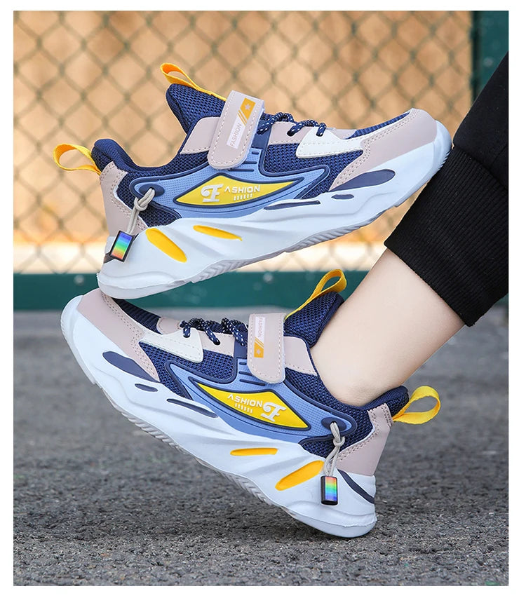 Children Boys Mesh Sports Running Shoes Breathable Non-slip For Girls Casual Running Walking Kid's Sneakers