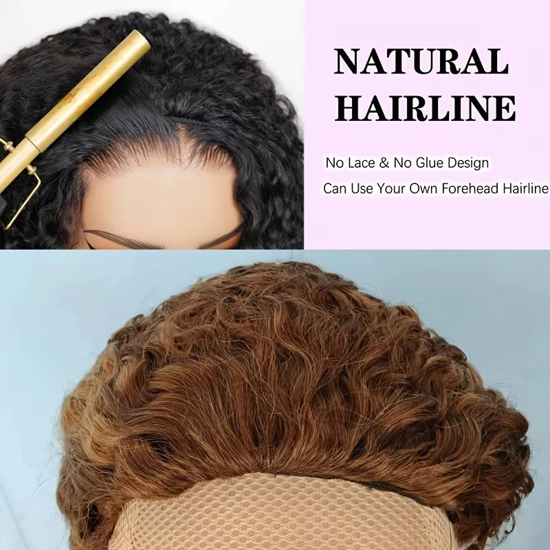 Remy Human Hair Half Wig 3-In-1 Glueless Clip-Ins — Ombre Highlight | KIMLUD