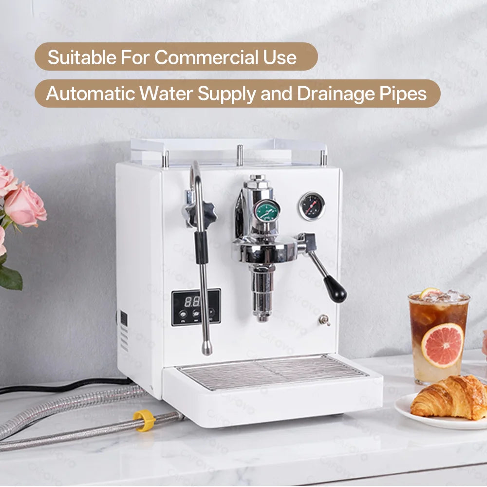 Semi-Automatic Espresso Machine E61 Group Head — White | KIMLUD