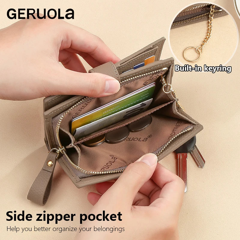 Wallet – Retro Clamshell Design – Genuine Cow Leather | KIMLUD