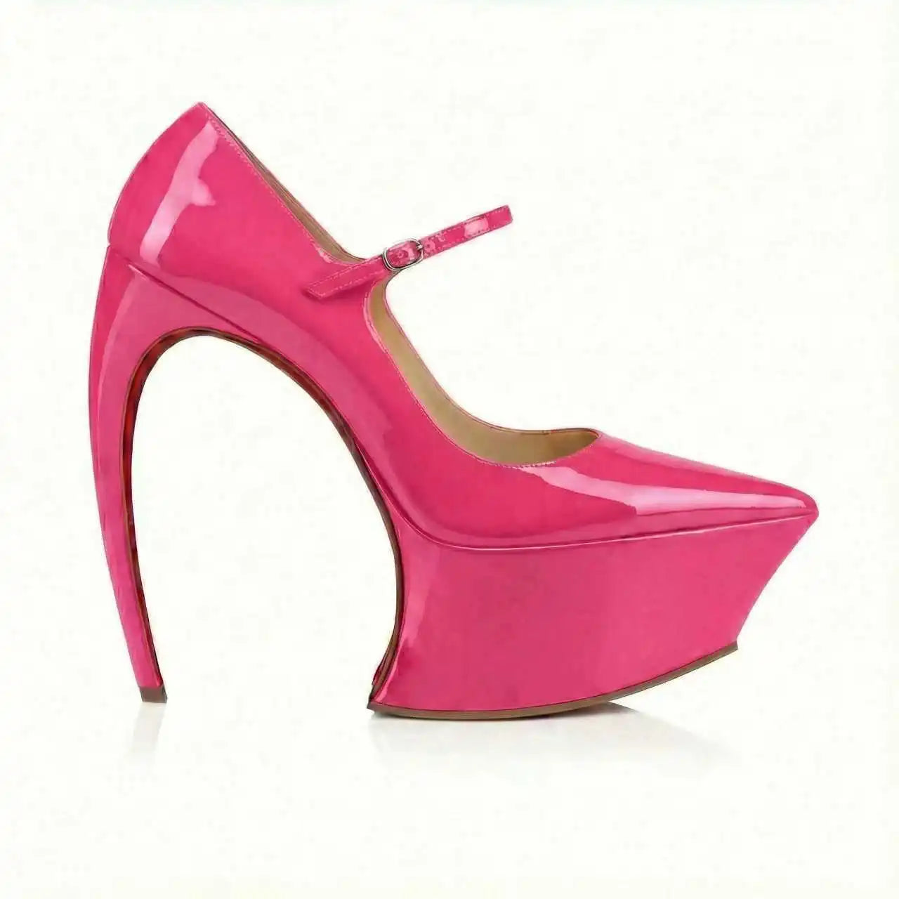 PU Stiletto Sandals Silk Bow Buckle — Soft Pink | KIMLUD