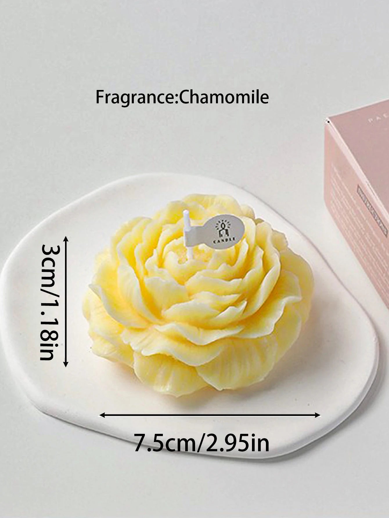 KIMLUD, 3D Peony Aromatic Candle Creative Flower Shape Aromatherapy Wedding Decor Gifts Box Valentine's Day Scented Souvenir Ornament, KIMLUD Womens Clothes