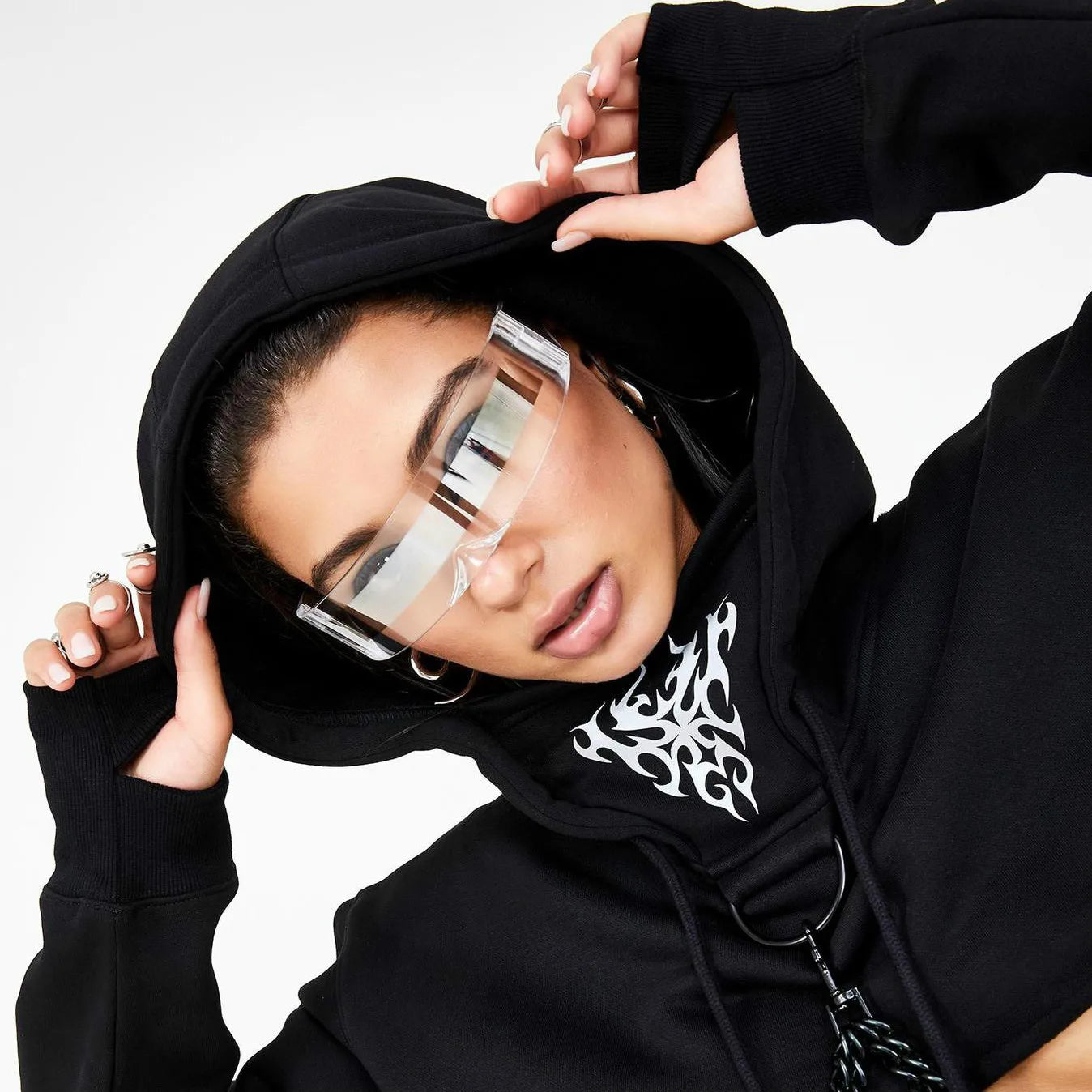 New Arrival Y2k women Sunglasses Laser Eyeglasses technological sense Mirrored Lens Eyewear Glasses integrated Men sun glasses