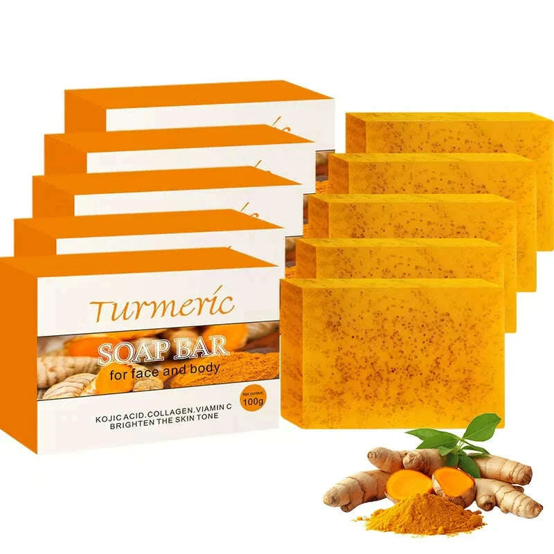 5pcs-turmeric-soap-lemon-acids-handmade-soap-kojic-acid-soap-natural-skincare-bar-for-moisturizing-and-exfoliating-body-and-facekimludkimlud-35559908