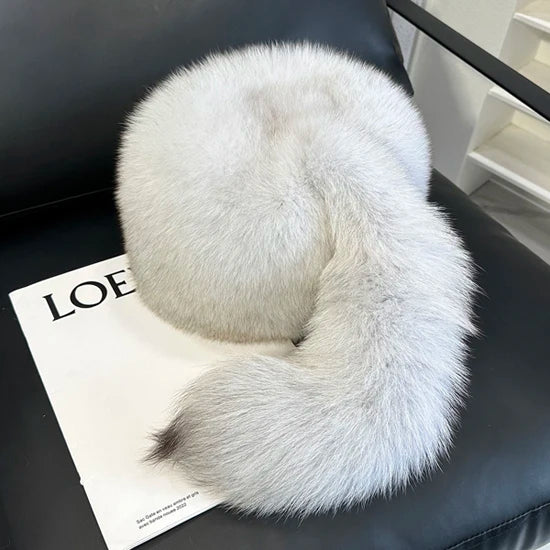 Fox Fur Hat – Thickened Warmth – Real Fox Fur | KIMLUD