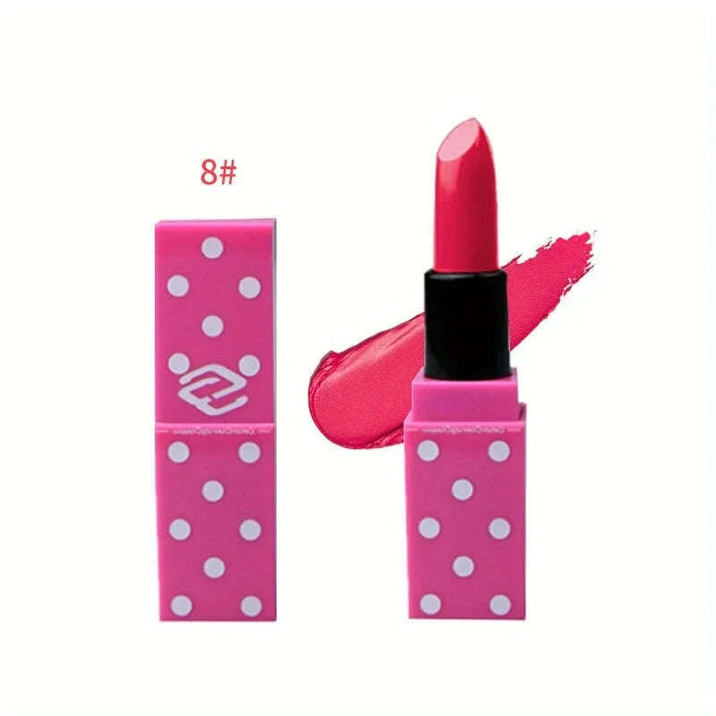 8-colors-super-cute-girls-lipstick-pink-polka-dots-design-long-lasting-non-fading-waterproof-velvet-lip-color-non-stick-cup-kimlud-kimlud-33913758